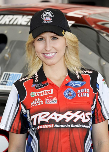 Courtney Force: Funny Car drag racer, Three-Time National NHRA Event Winner Reveals her Exercise, Diet and Beauty Secrets. 