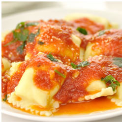 Non-Vegetarian Dishes > Ravioli with Bolognese Sauce