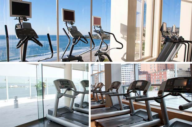 This top-notch gym doesn't only offer high-end Precor and Icarian machines with individual TVs -- it also boasts some of the most impressive views around. Imagine keeping up with your daily workout while seeing the gentle waves lap against a pristine beach on the West Coast. Doesn't sound too bad, eh?