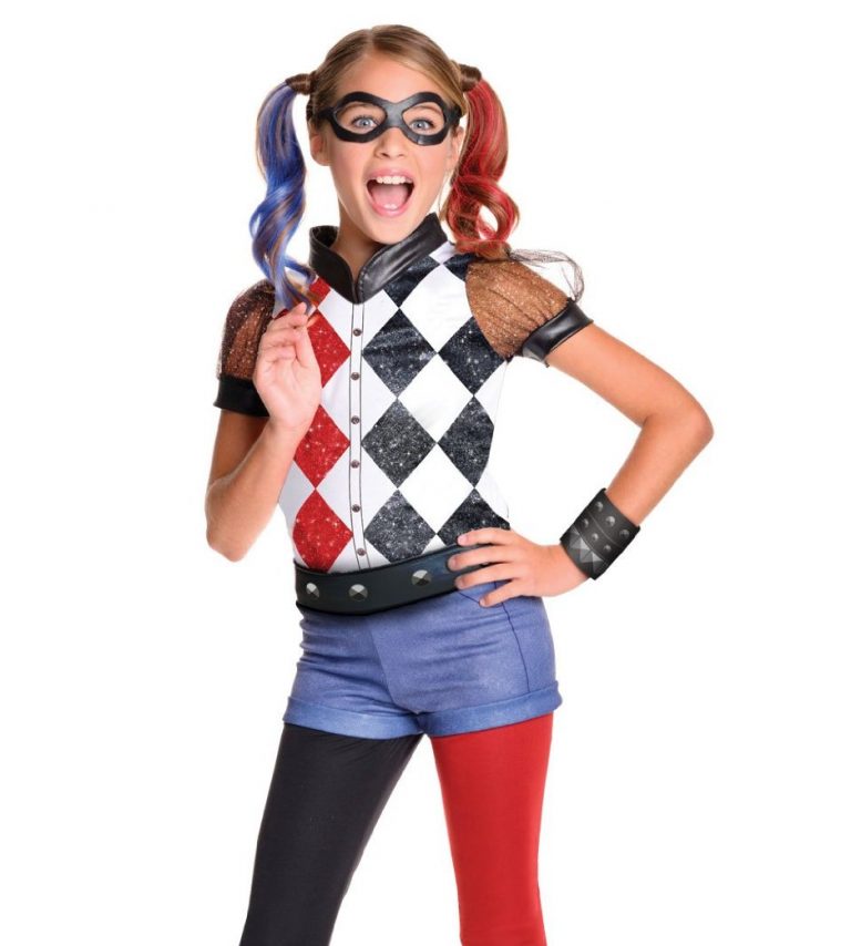 Rubie's Costume Kids DC Superhero Girls Deluxe Harley Quinn Costume ...