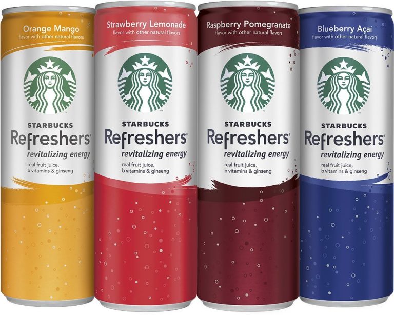 Starbucks Refreshers, 4 Flavor Variety Pack, 12 Ounce Slim Cans, 12