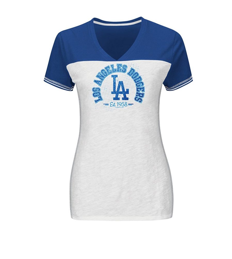 MLB Los Angeles Dodgers Women's Shinning Victory Fashion Top - WF Shopping