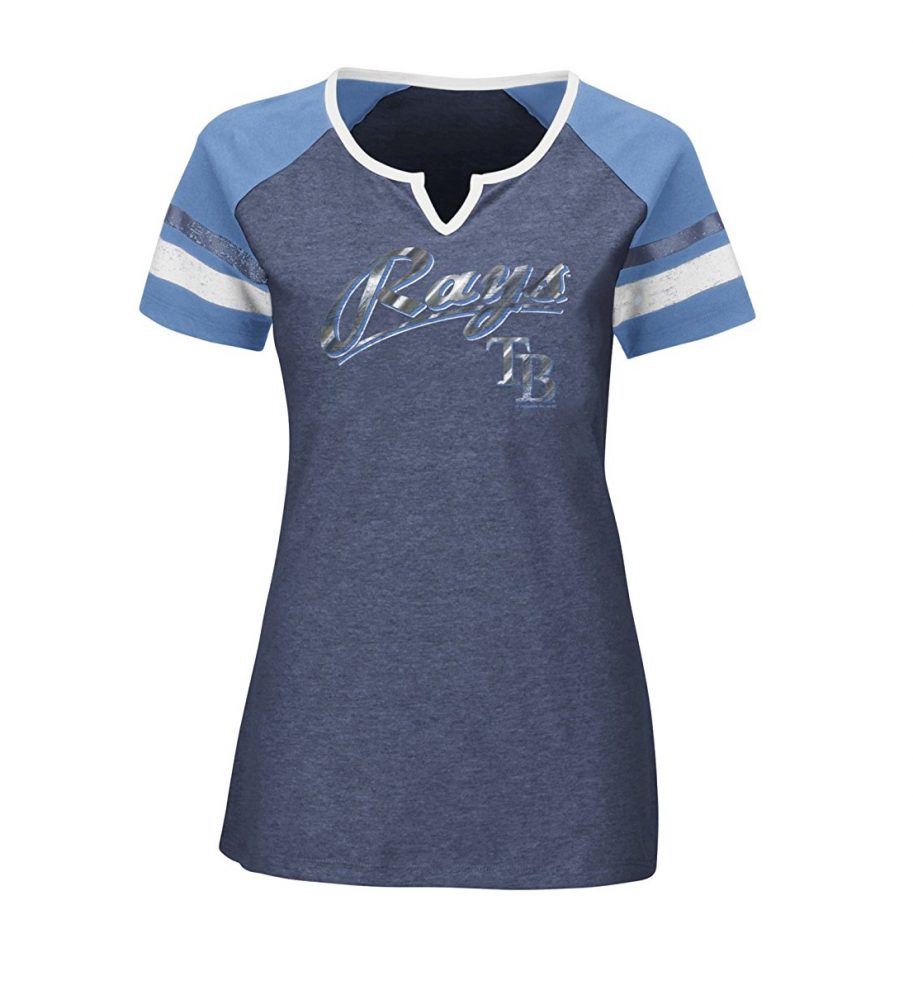 MLB Tampa Bay Rays Women's The Replay Fashion Top - WF Shopping