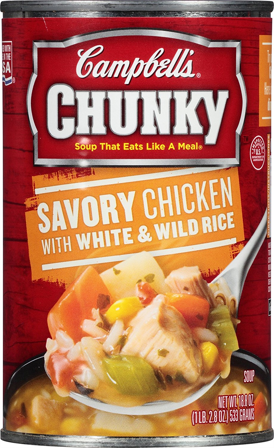 Campbell's Chunky Soup, Savory Chicken with White & Wild Rice, 18.8 oz ...