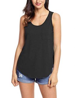 Slit Tank Tops Sleeveless Tunic Blouse Shirts - WF Shopping