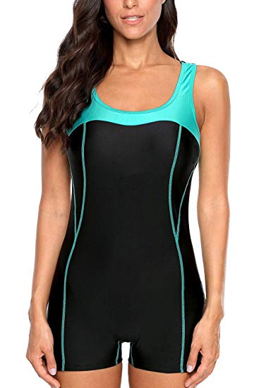 Buy Women Boyleg One Piece Swimsuit Sport Swimming Costume Modest Swimwear  Online at desertcartSeychelles
