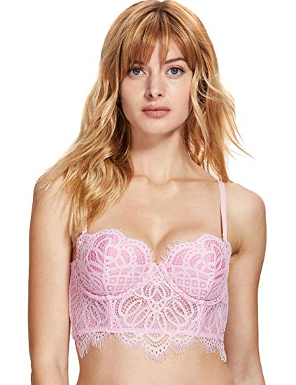 Strapless Bra Lightly Lined Underwire Mini Bustier - WF Shopping