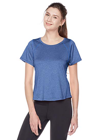 Women's Round Neck Short Sleeve Workout Top - WF Shopping