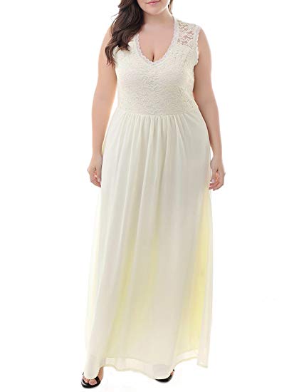 Plus Size Bridesmaid Formal Maxi Dress - WF Shopping