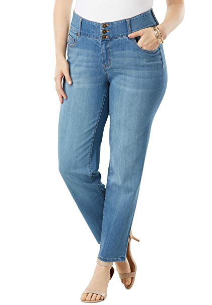 Women's Plus Size The Straight-Leg Curvy Jean - WF Shopping