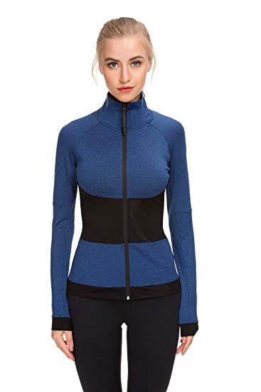 Active Wear Jacket Full Zip Up Stand Collar - WF Shopping