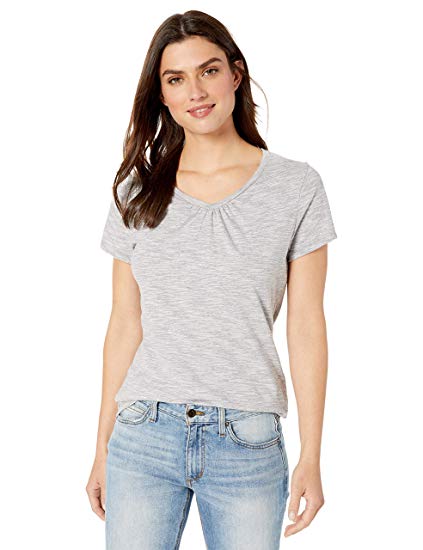 Hanes Women's Shirred V-Neck T-Shirt - WF Shopping