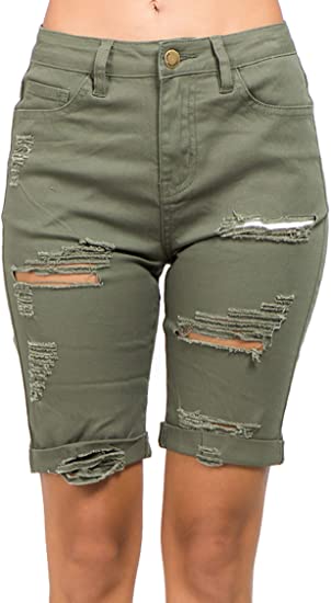 Twill Bermuda Shorts with Comfort Stretch - WF Shopping