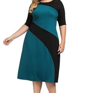 Contrast Ponte Dress