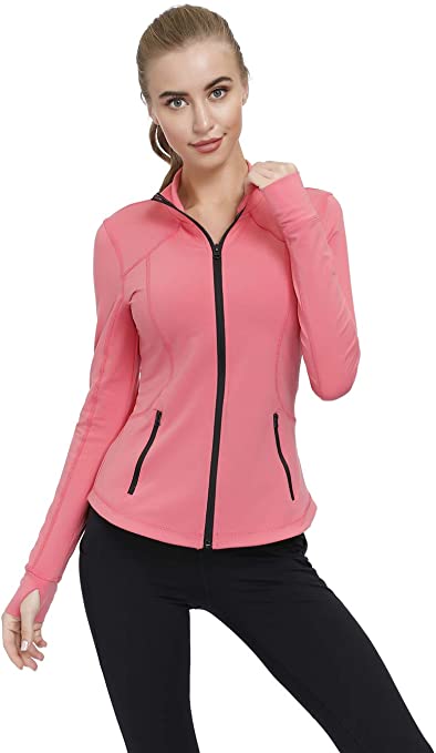 Women's Midweight Slim Fit Workout Track Jackets - WF Shopping