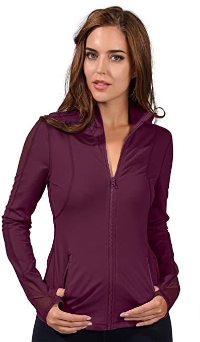 Womens Full Zip Mesh Detail Running Track Jacket - WF Shopping