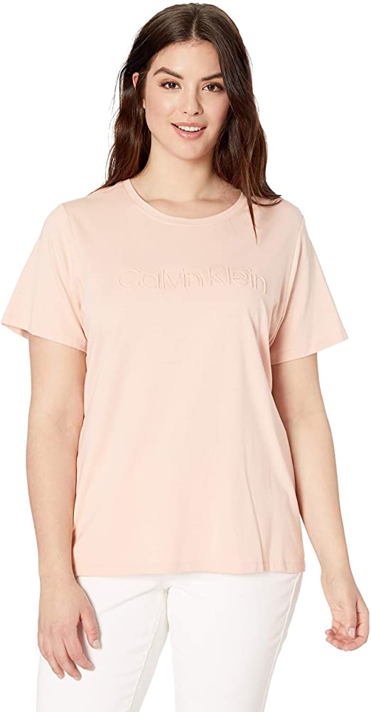 Women's Plus Size Embossed Logo T-Shirt - WF Shopping