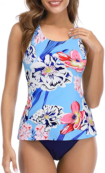 Floral Print Swimwear Two Piece Bathing Suits - WF Shopping