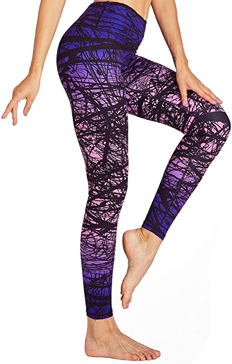 Women's Yoga Running Pants Printed Compression Leggings - WF Shopping