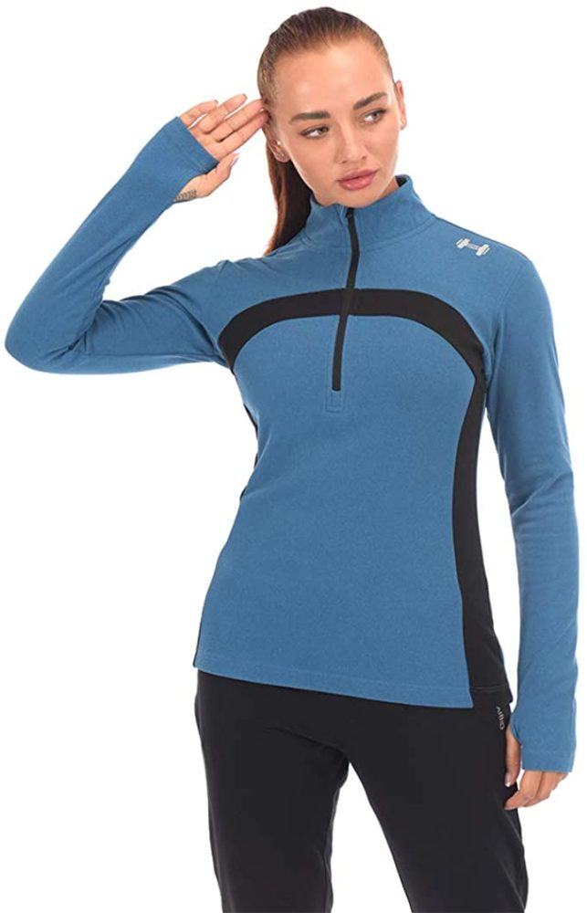 men's running shirt with thumb holes