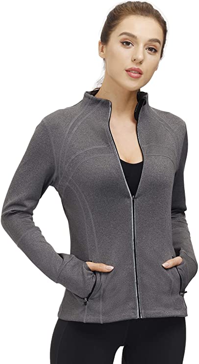 Womens Running Jackets Full Zip Track Workout and Training - WF Shopping