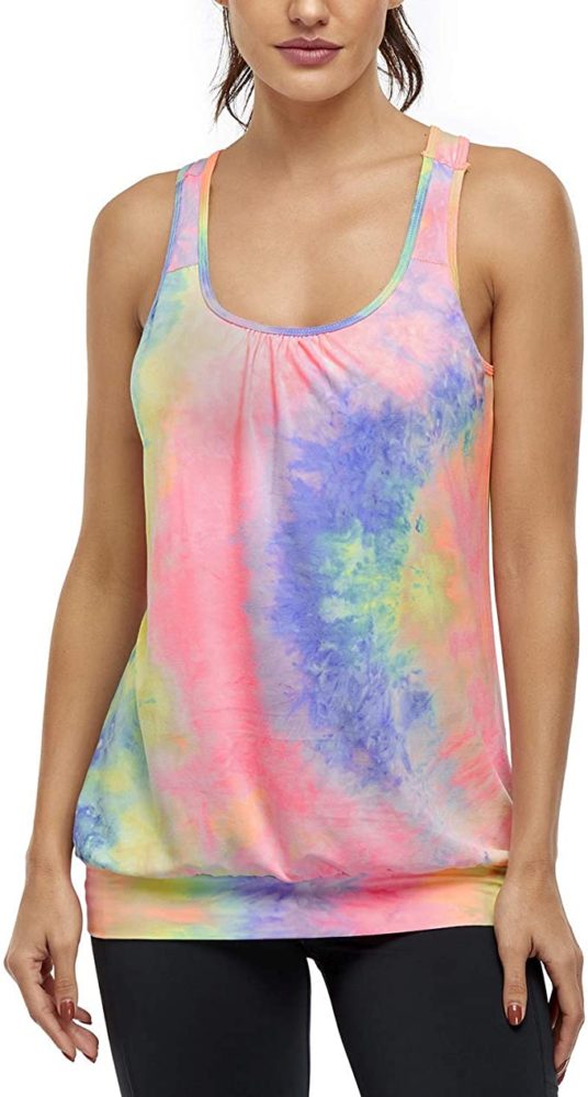 Womens Sleeveless Workout Racerback Yoga Tank Top Wf Shopping 