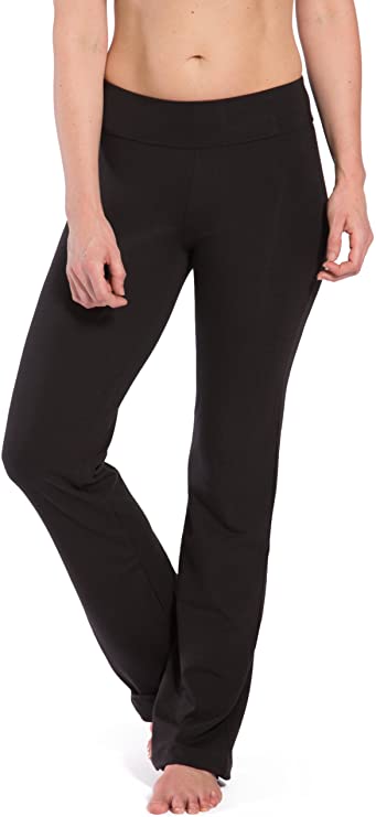 Women's Ecofabric Classic Bootleg Yoga Pant; Back Pockets - WF Shopping