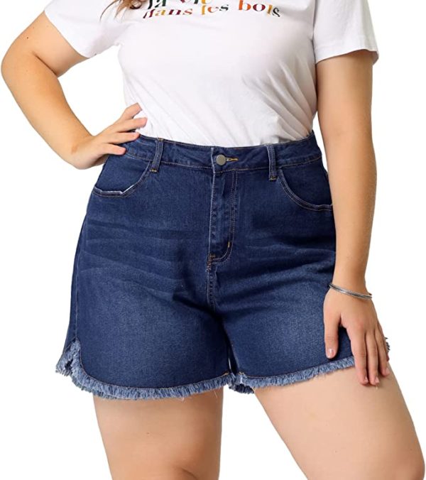 Plus Size Denim Shorts