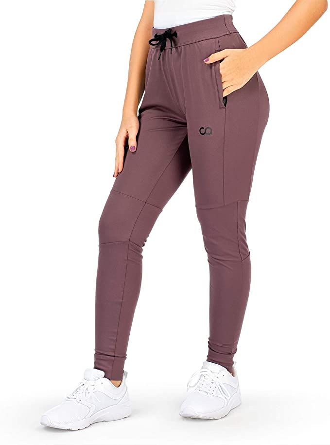 Women (Hydrafit) Joggers for Women, Luxury Yoga Pants with Zipper - WF ...