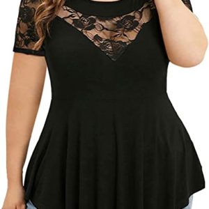 Plus Size Tops O-Neck