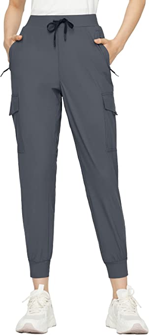 Women's Cargo Joggers Hiking Pants Lightweight Quick Dry with Zipper - WF  Shopping