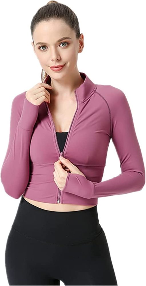 Womens Track Jacket Stretchy Athletic Full Zip Running Workout Wf Shopping 