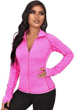 Sweaty Rocks Women S Long Sleeve Workout Sports Jacket Wf Shopping