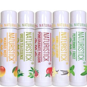 5-Pack Lip Balm Gift Set by Naturistick. Assorted Scents