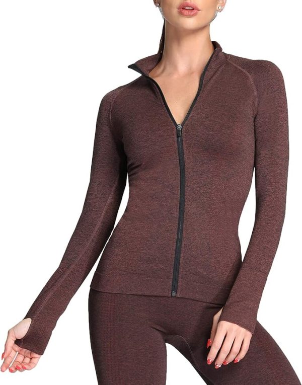 Aoxjox Workout Long Sleeve Shirts for Women Fall Workout