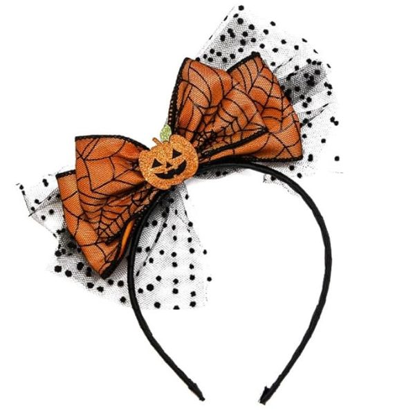 BELSITA Halloween Headbands Pumpkin Bow