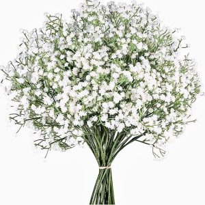 Babys Breath Artificial Flowers,6 Pcs Gypsophila Real Touch Flowers for Wedding Party Home Garden Decoration