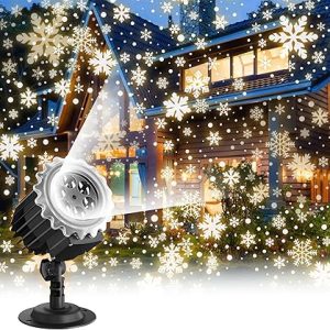 Christmas Snowflake Lights, Led Projector Lights for Outdoor, Waterproof Christmas Decorations