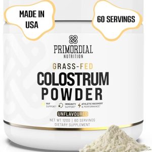 Colostrum Supplement Powder for Gut Health, Bloating, Immunity, Skin, Hair & Muscle Recovery