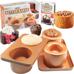 Cook's Choice 2-In-1 Better Baker Edible Food Bowl & Muffin Maker w Recipe Cookbook