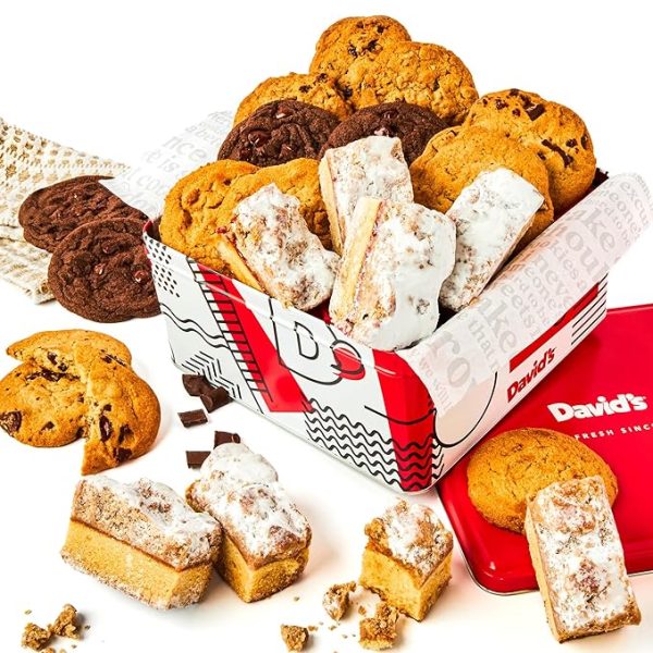 David's Cookies Assorted Fresh Baked Cookies & Crumb Cake Tin