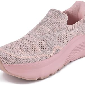 JACKSHIBO Women's Slip In Hands Free Shoes Wide Toe Box Arch Support