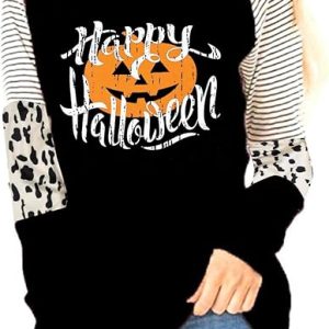 JINTING Funny Halloween Shirt for Women Long Sleeve Halloween Raglan Baseball Tee Shirt Top