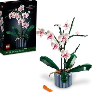 LEGO Icons Orchid Artificial Plant, Building Set with Flowers,