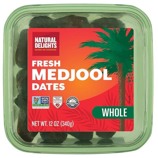 Natural Delights Medjool Dates – Large & Plump, Whole Non-GMO