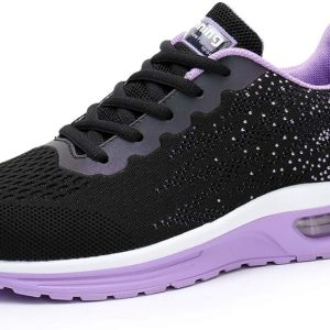 RUMPRA Women Sneakers Lightweight Air Cushion Gym Fashion Shoes Breathable Walking Running Athletic Sport