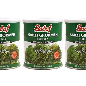 Sadaf Ghormeh-Sabzi Herb Mixture 3x 2 oz - Persian groceries- Kosher - 2 Ounce Can (Pack of 3)