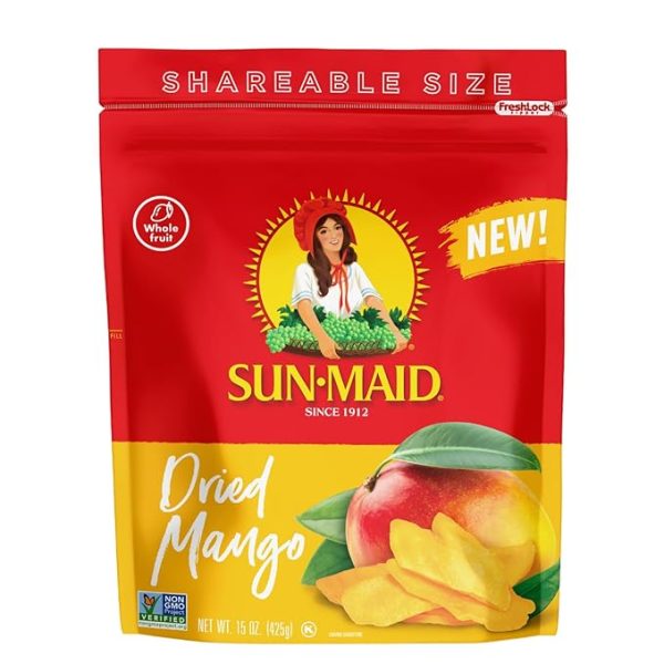 Sun-Maid Dried Mangos - 15 oz Resealable Bag - Dried Mango Slices