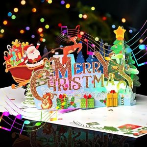 Yinqing Merry Christmas Cards, Light and Music Christmas Card