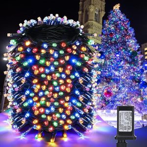 181FT 500 LED Christmas Indoor Outdoor Decorative Lights, 8 Modes Waterproof Plug in Green Wire Fairy String Lights